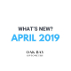 what's new April 2019