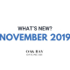 what's new November 2019