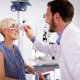 optometrist and patient