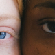 two faces side by side